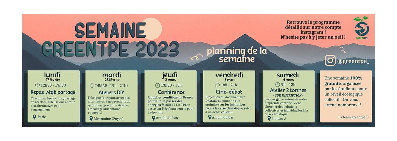 Semaine GreenTPE 2023