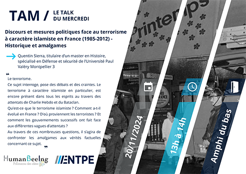 TAM - Discours et mesures politiques face au terrorisme à caractère islamiste en France (1985-2012) - Historique et amalgames